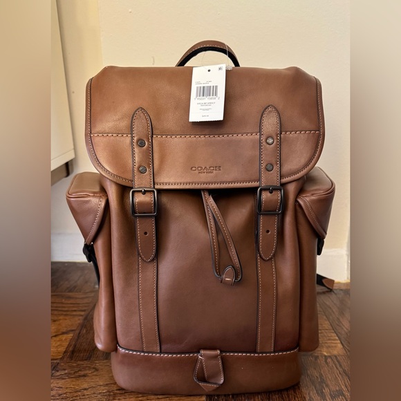 NWT Coach Hitch Backpack in Dark Saddle - Picture 1 of 8